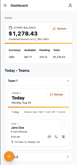 PayHive mobile app showing instant payment confirmation